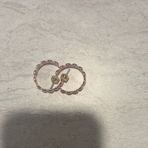 Never Worn Chic Twisted Pink Hoop Earrings